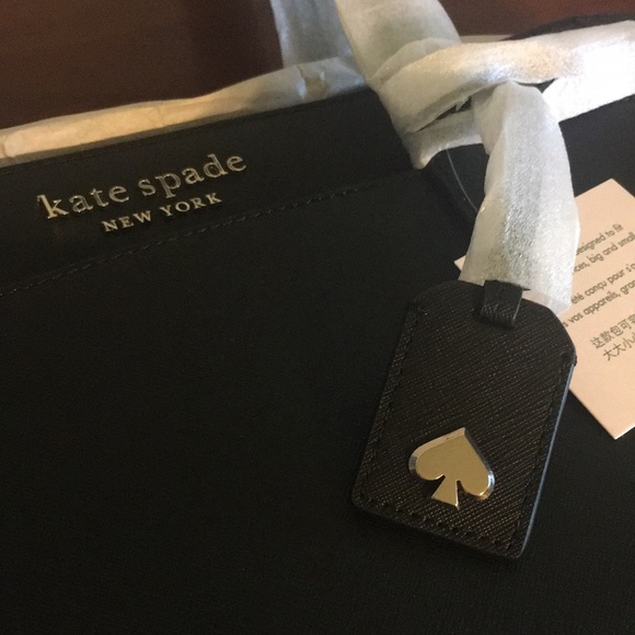 Kate Spade ♠️ Cameron Black Laptop Tote - Picture 8 of 13